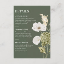 Modern Olive Calla Lily & Orchid Botanical Wedding