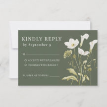 Modern Olive Calla Lily & Orchid Botanical Wedding