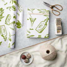 Modern Olive Green Leaf Bottle Watercolor Design