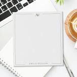 Modern Olive Green Minimalist Elegant Monogram Notepad<br><div class="desc">Create your own personalized notepad with elegant minimalist monogram initials in olive green color.</div>