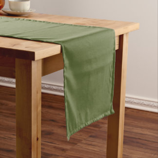 Modern Olive Green Wedding Decor Medium Table Runner