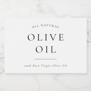 Modern Olive Oil or Food Label