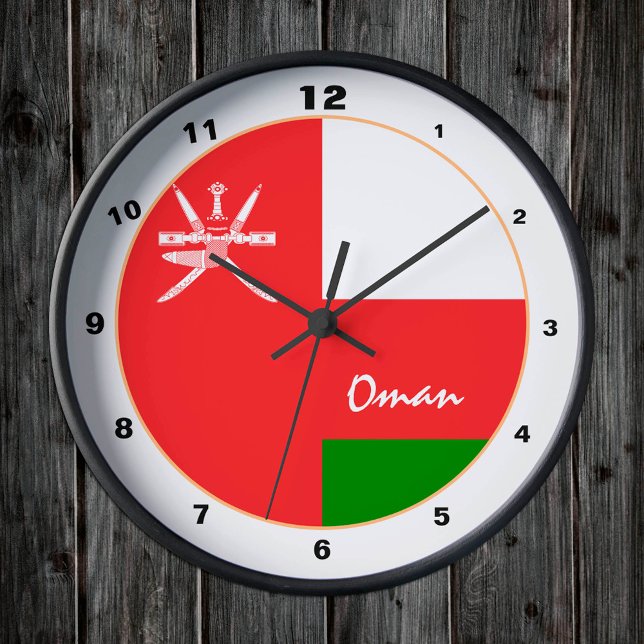 Modern Oman Flag, Oman Home / design clock (Creator Uploaded)