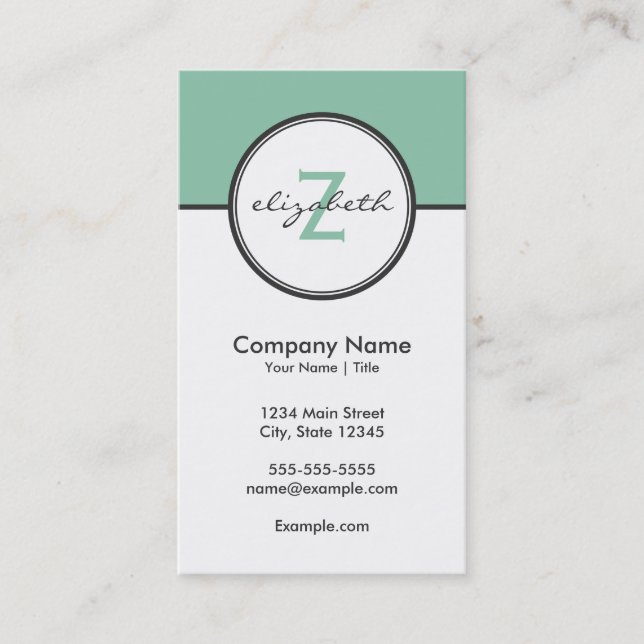 Modern Ombre Business Card (Front)