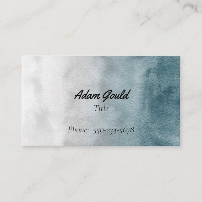 Modern Ombre Gradient Navy Business Card (Front)