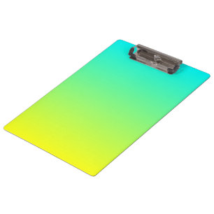modern ombre lemon yellow lime green turquoise clipboard