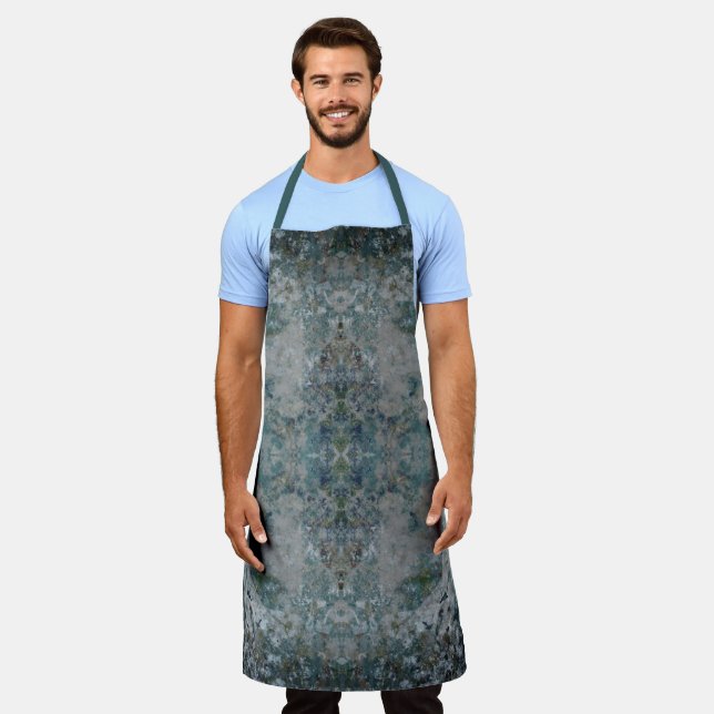 Modern One Of A Kind Abstract Art In A Foggy Mood Apron (Worn)