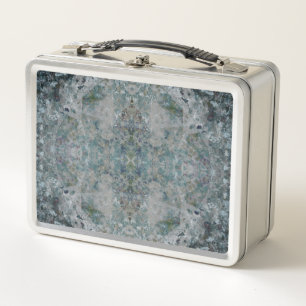 Modern One Of A Kind Abstract Art In A Foggy Mood Metal Lunch Box