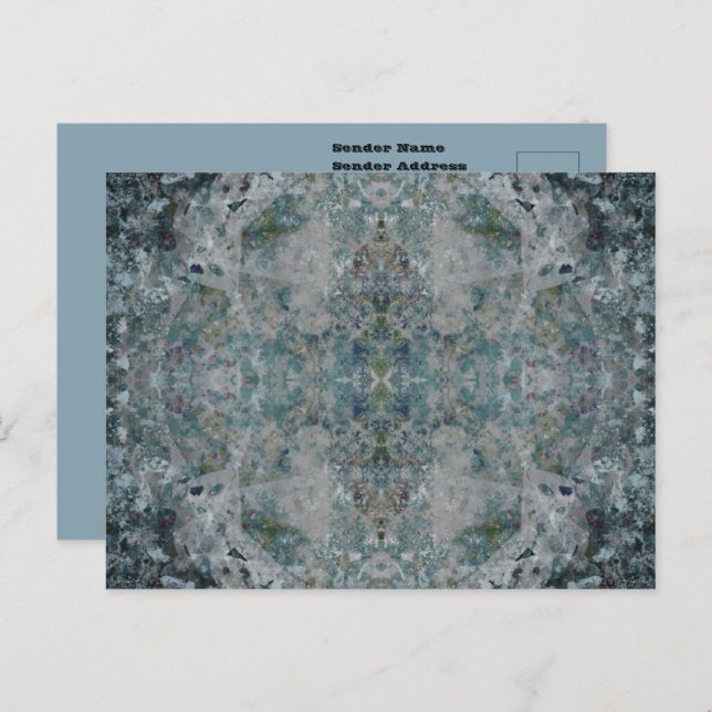 Modern One Of A Kind Abstract Art In A Foggy Mood Postcard (Front/Back)
