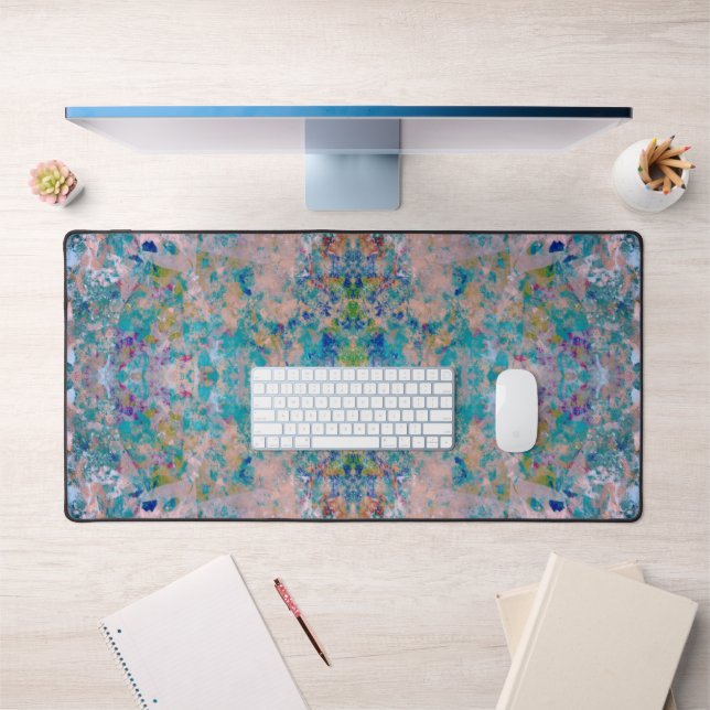 Modern One Of A Kind Abstract With Sangria Colours Desk Mat (Office 1)