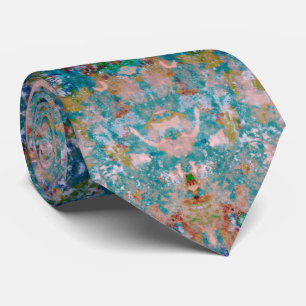 Modern One Of A Kind Abstract With Sangria Colours Tie