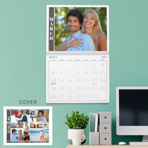 Modern One Photo Per Month and Collage on Cover Calendar