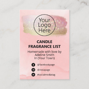 Modern Opal Glitter Pink Product List Card