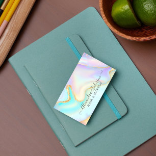 Modern Opal Rainbow Business Card