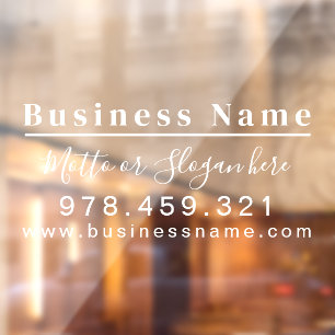 Modern Opening Hours Elegant Script Small Business