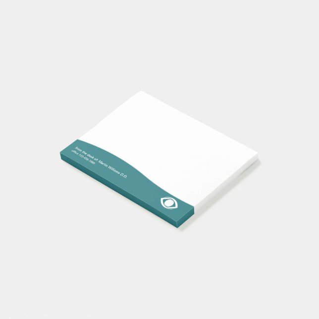 Modern Ophthalmologist Office Sticky Notepads (Angled)