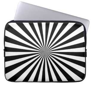 Modern Optical Burst Spinning Wheel Decor Laptop Sleeve