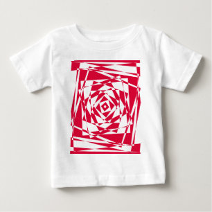 Modern Optical Illusion Baby T-Shirt – Red & White