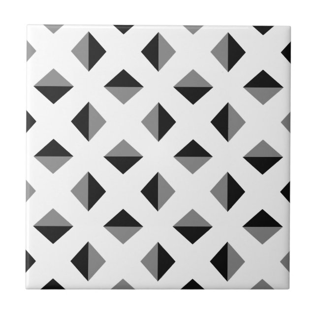 Modern Optical Illusion Pattern Ceramic tile (Front)