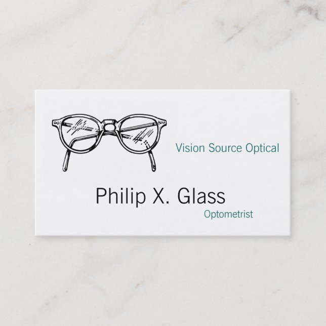 Modern Optical Vision Eyewear Business Card (Front)