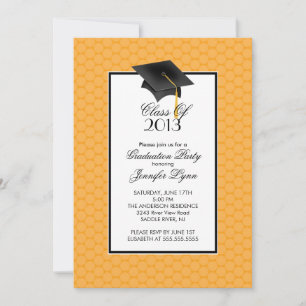 Modern Orange 2013 Graduation Party Invitation