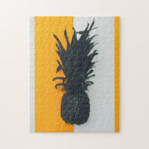 Modern orange and grey pineapple food art design 