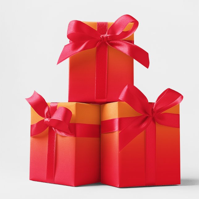 Modern Orange and Red Ombre Wrapping Paper (Orange and Red Ombre Wrapping Paper)