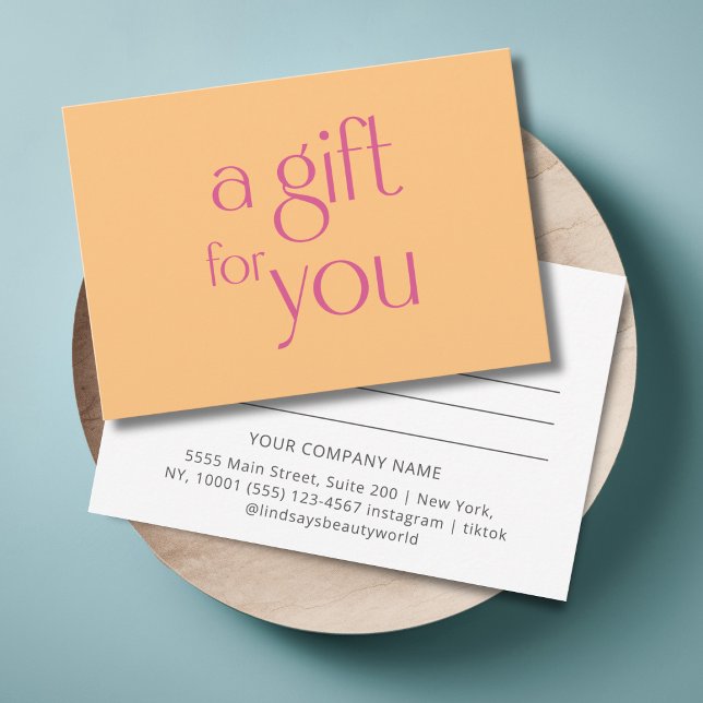  Modern Orange Gift Certficate (Modern Orange Gift Certficate)