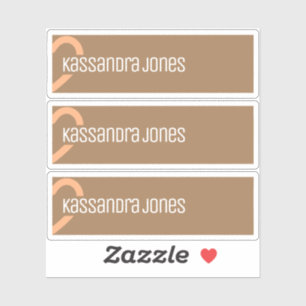 Modern Orange Heart Shape Vintage Brown Half Heart