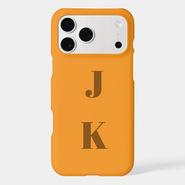 Modern orange initial minimal contemporary (Back)