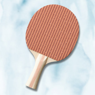 Modern Orange Mango Glitter Style Vertical Stripes Ping Pong Paddle