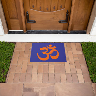 Modern Orange Om Doormat
