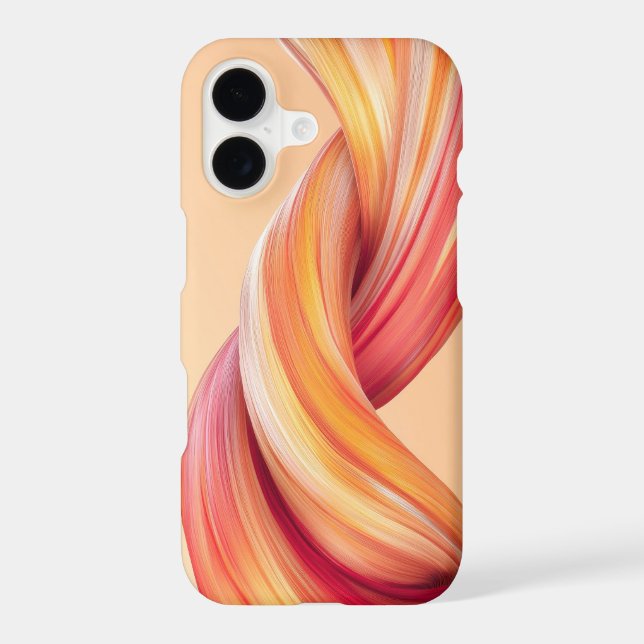 Modern Orange Peach Fluid Abstract (Back)