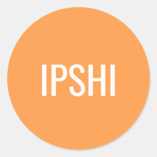 Modern Orange Professional Minimalist Classic Round Sticker