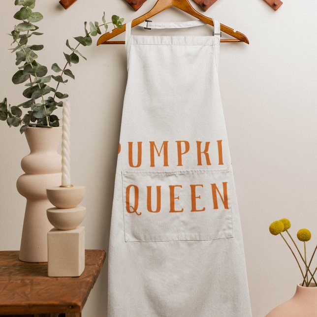Modern Orange Pumpkin Queen Best Gift Apron (Creator Uploaded)