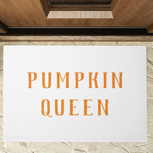 Modern Orange Pumpkin Queen Best Gift Doormat (Creator Uploaded)