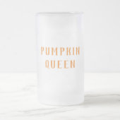 Modern Orange Pumpkin Queen Best Gift Frosted Glass Beer Mug (Center)