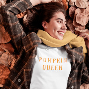 Modern Orange Pumpkin Queen Best Gift T-Shirt