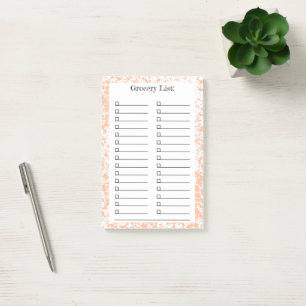 Modern Orange Splatter List Notes