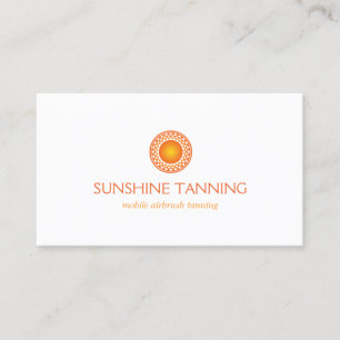 MODERN ORANGE SUN LOGO BUSINESS CARD