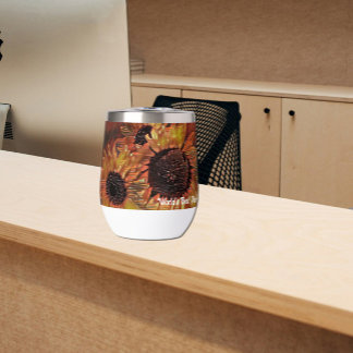 Modern Orange Sunflower Art Mother's Day 