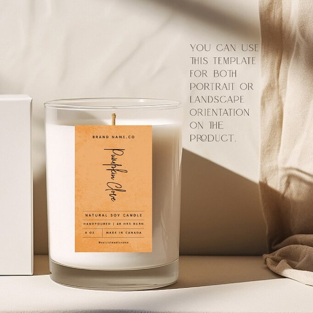 Modern Orange Tangerine Rustic Label (Creator Uploaded)