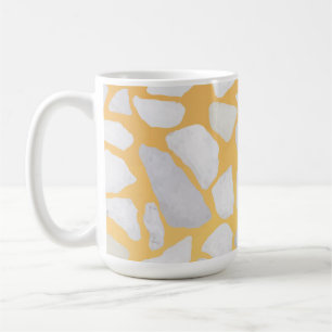 Modern Orange White Terrazzo Pattern Coffee Mug