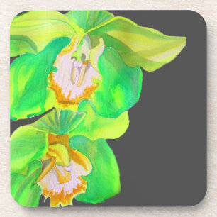 Modern Orchid modern flower art Coaster