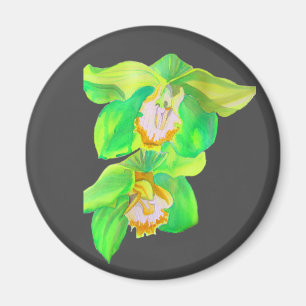 Modern Orchid modern flower art Magnet