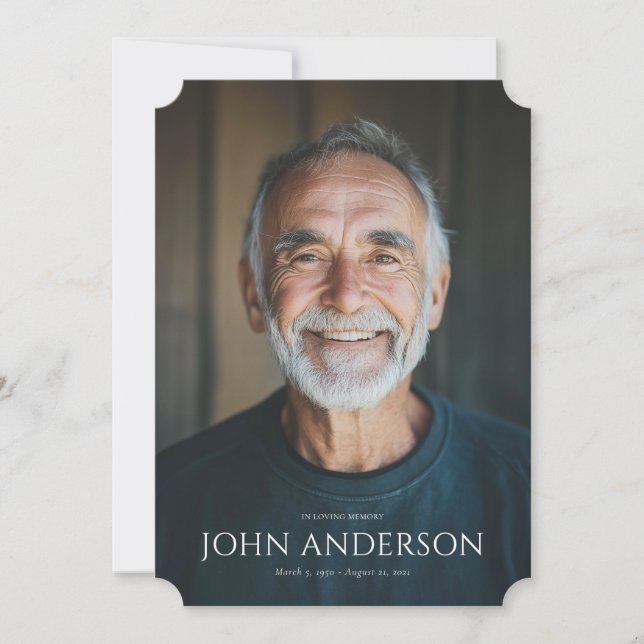 Modern Order of Service Memorial Program (Front)