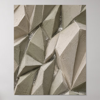 Modern Organic Abstract Poster | Neutral Beige