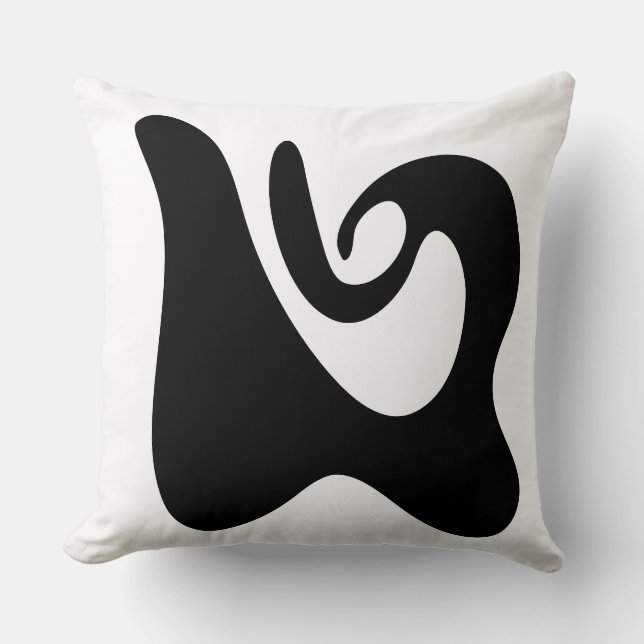 Modern Organic Abstract wavy Cushion (Front)