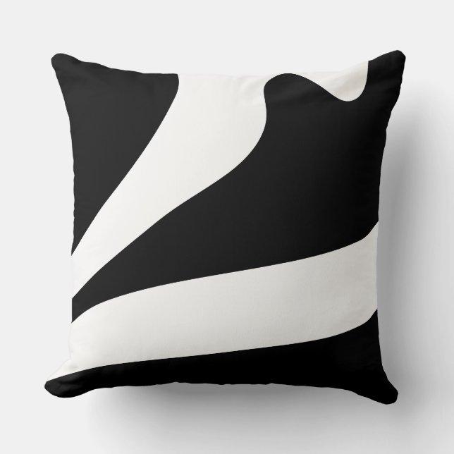 Modern Organic Abstract wavy Cushion (Front)