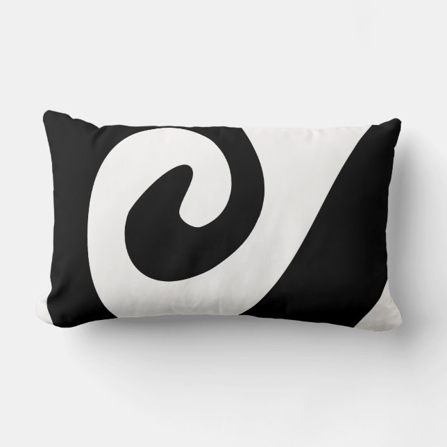 Modern Organic Abstract wavy Lumbar Cushion (Front)